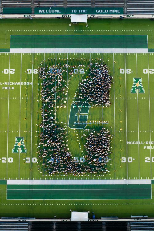 All-in-C formation on field